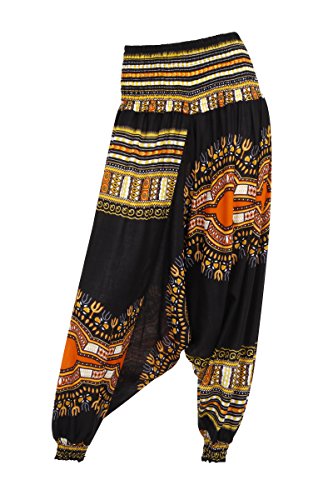 Pantalones-de-un-harn-Baggy-Drop-entrepierna-Dashiki-diseos-African-1-Orange-Talla-nica-0