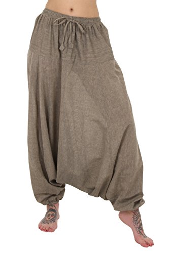 Pantalones-de-un-harn-Baggy-Drop-entrepierna-Plain-multicolor-gris-S-0