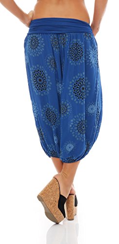 ZARMEXX-Seoras-34-bombachos-estilo-Capri-pantalones-harn-pantalones-cortos-de-verano-de-yoga-hasta-la-rodilla-Aladin-un-tamao-0-0